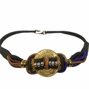 Funky Belt. Green. Gold. Purple.